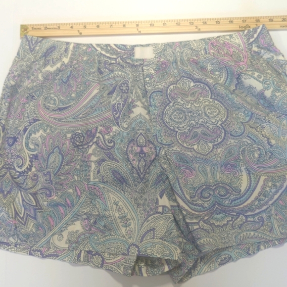 Soma Cotton Poplin Pajama Shorts In Global Paisley - Picture 7 of 12